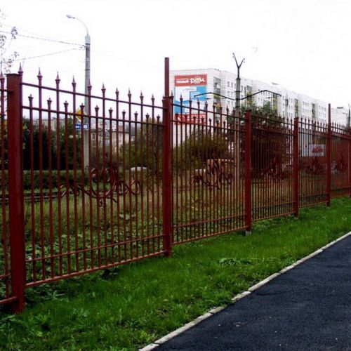 Кованый забор, ограда - 17