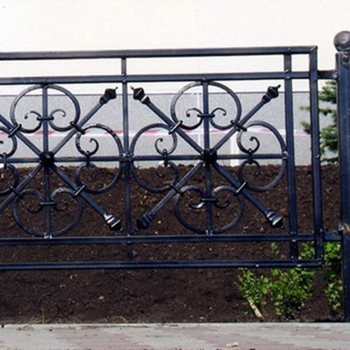 Кованый забор, ограда - 37