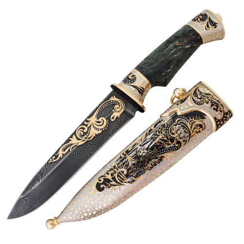 Нож украшенный «Полярные волки» Н1Т