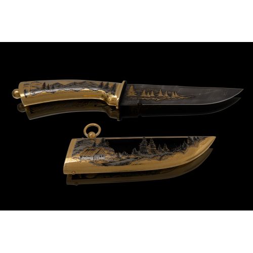 Нож украшенный «На охотничьей заимке» Н8 (573.7)