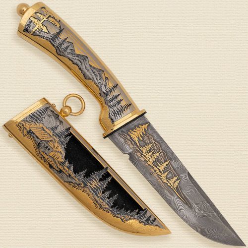 Нож украшенный «На охотничьей заимке» Н8 (573.7)