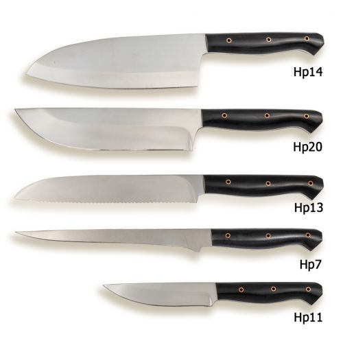 Набор кухонных ножей из 5 штук. Рукоять накладная текстолит сталь ЭИ-107