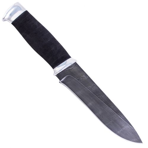 Нож охотничий, туристический «Рыцарь» Н1, сталь черный дамаск (У10А-7ХНМ), рукоять: дюраль, микропора