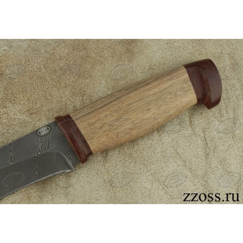 Нож охотничий, туристический «Рыцарь» Н1, сталь черный дамаск (У10А-7ХНМ), рукоять: текстолит, орех
