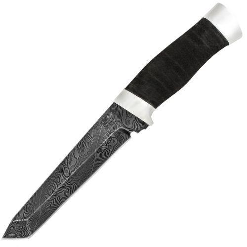 Нож охотничий, туристический «Телохранитель» Н10, сталь нержавеющий дамаск (40Х13-Х12МФ1), рукоять: дюраль, микропористая резина