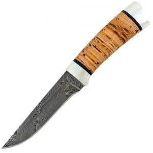 Нож «Тифлис» Н14, сталь нержавеющий дамаск (40Х13-Х12МФ1), рукоять: дюраль, береста наборная