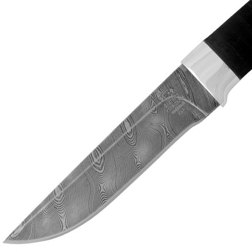 Нож охотничий, туристический «Тифлис» Н14, сталь контрастный дамаск (65Г-Х12МФ1), рукоять: дюраль, микропористая резина