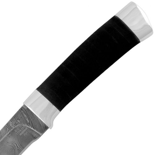 Нож охотничий, туристический «Тифлис» Н14, сталь чёрный дамаск (У10А-7ХНМ), рукоять: дюраль, микропористая резина