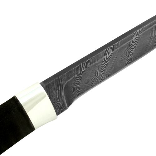 Нож охотничий, туристический «Тифлис» Н14, сталь чёрный дамаск (У10А-7ХНМ), рукоять: дюраль, микропористая резина