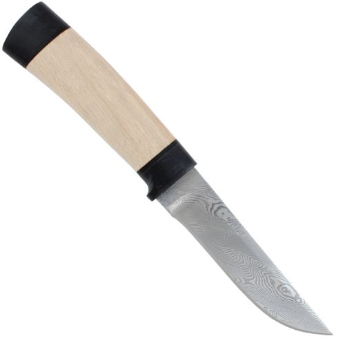 Нож охотничий, туристический «Тифлис» Н14, сталь контрастный дамаск (65Г-Х12МФ1), рукоять: текстолит, орех