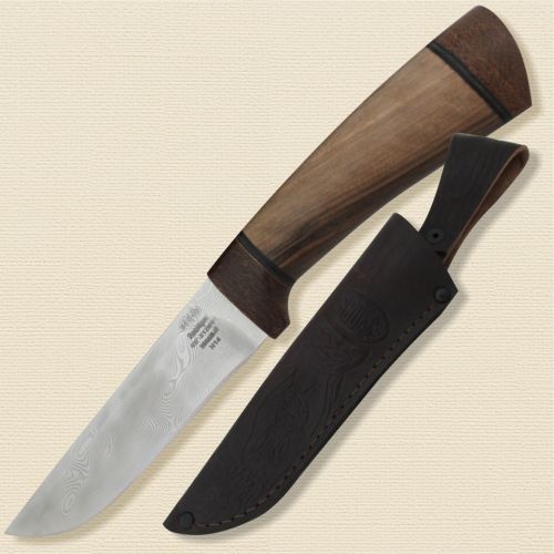 Нож «Тифлис» Н14, сталь контрастный дамаск (65Г-Х12МФ1), рукоять: текстолит, орех