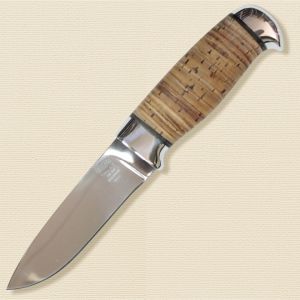 Нож «Царевич» Н15, сталь ЭИ-107, рукоять: дюраль, береста наборная