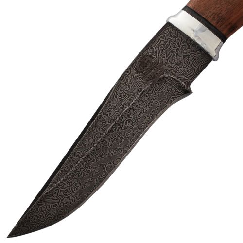 Нож охотничий, туристический «Персидский» Н17, сталь черный дамаск (У10А-7ХНМ), рукоять: дюраль, орех