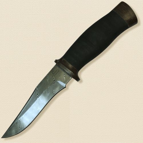 Нож туристический «Персидский» Н17, сталь черный дамаск (У10А-7ХНМ), рукоять: текстолит, микропористая резина