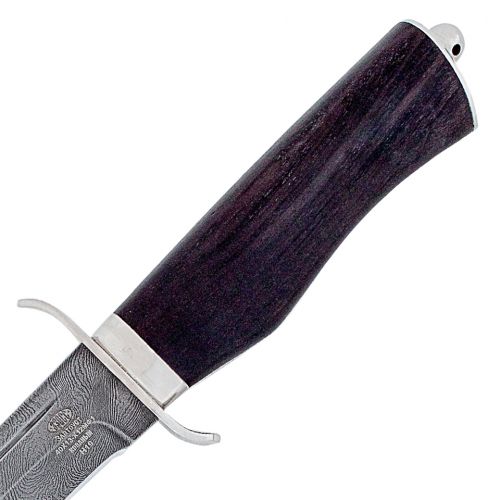 Нож охотничий, туристический «Пограничник» Н19, сталь 40Х13-Х12МФ1, рукоять: никель, граб