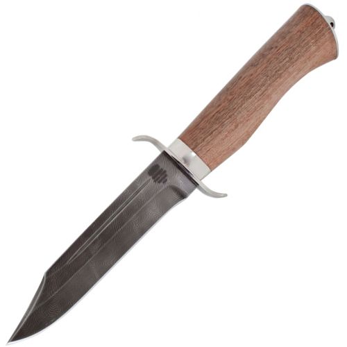 Нож охотничий, туристический «Пограничник» Н19, сталь 40Х13-Х12МФ1, рукоять: никель, орех