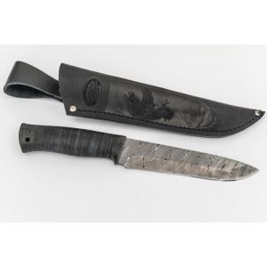 Нож «Мичман» Н1Т, сталь 65Г-Х12МФ1, рукоять: текстолит, кожа