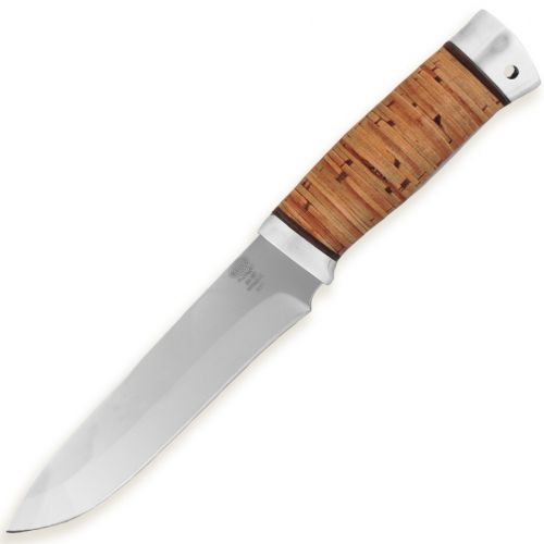 Нож охотничий, туристический «Мичман» Н1Т, сталь ЭИ-107, рукоять: дюраль, береста