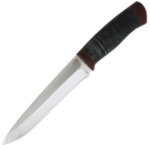 Нож «Мичман» Н1Т, сталь ЭИ-107, рукоять: текстолит, кожа