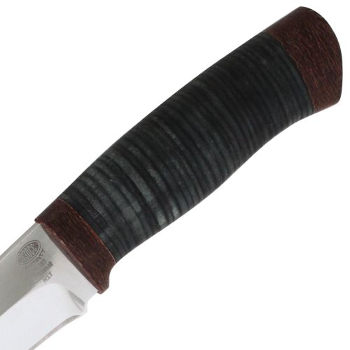 Нож охотничий, туристический «Мичман» Н1Т, сталь ЭИ-107, рукоять: текстолит, кожа
