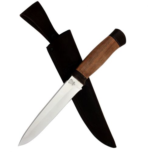 Нож охотничий, туристический «Мичман» Н1Т, сталь ЭИ-107, рукоять: текстолит, орех