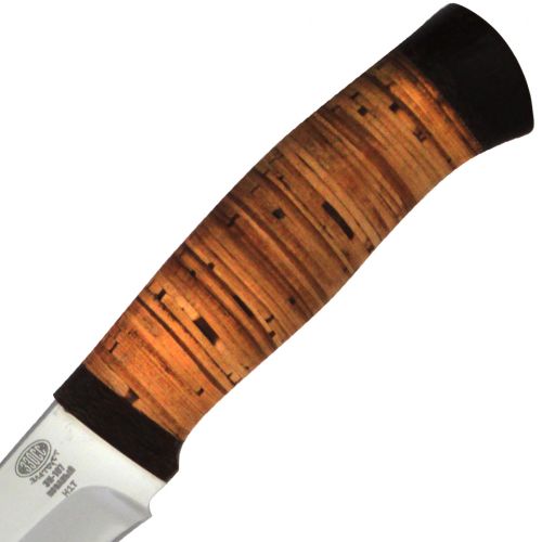 Нож охотничий, туристический «Мичман» Н1Т, сталь ЭИ-107, рукоять: текстолит, береста