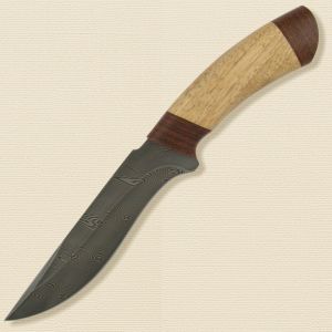 Нож «Турецкий» Н2, сталь черный дамаск (У10А-7ХНМ), рукоять: текстолит, орех