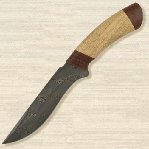 Нож охотничий, туристический «Турецкий» Н2, сталь черный дамаск (У10А-7ХНМ), рукоять: текстолит, орех