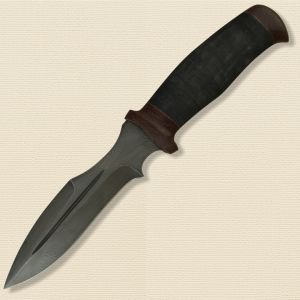 Нож «Крестоносец» Н21А, сталь черный дамаск (У10А-7ХНМ), рукоять: текстолит, микропора