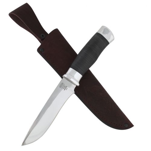 Нож охотничий, туристический «Ефрейтор» Н24, сталь ЭИ-107, рукоять: дюраль, кожа