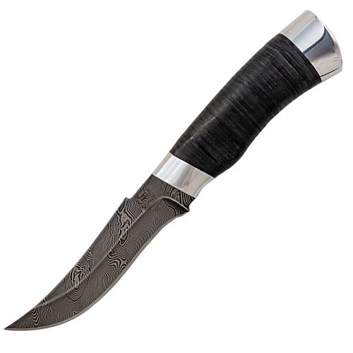 Нож разделочный, шкуросъёмный «Башкорт» Н27, сталь У10А-7ХНМ, рукоять: дюраль, кожа