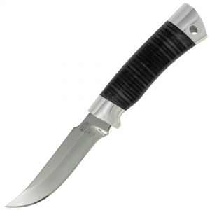 Нож разделочный, шкуросъёмный «Башкорт» Н27, сталь 95х18, рукоять: дюраль, кожа