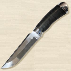 Нож разделочный, шкуросъёмный «Гумбольт» Н3, сталь ЭИ-107, рукоять: дюраль, кожа наборная