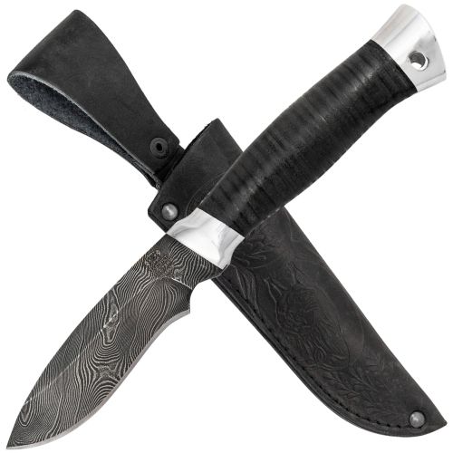 Нож туристический «Русич» Н31, сталь У10А-7ХНМ, рукоять: дюраль, кожа