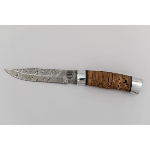 Нож охотничий, туристический «Робинзон» Н33, сталь 65Г-Х12МФ1, дюраль, береста