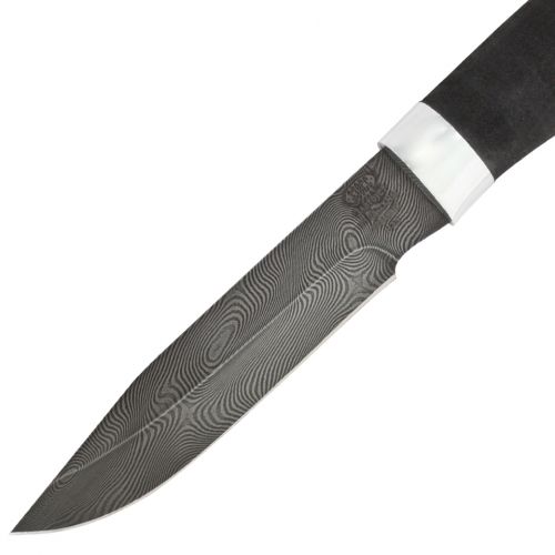 Нож охотничий, туристический «Робинзон» Н33, сталь черный дамаск (У10А-7ХНМ), дюраль, микропора