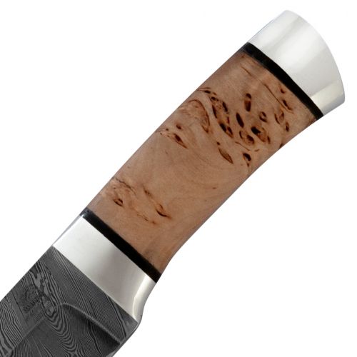 Нож охотничий, туристический «Алтай» Н4, сталь нержавеющий дамаск (40Х13-Х12МФ1), рукоять: дюраль, кап