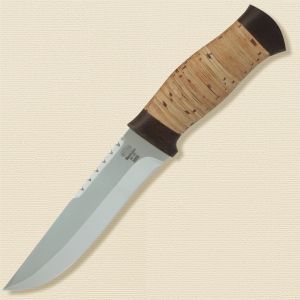 Нож охотничий, туристический «Пират» Н55, сталь ЭИ-107, рукоять: текстолит, береста наборная