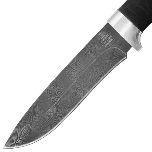 Нож охотничий, туристический «Александр II» Н6, сталь черный дамаск (У10А-7ХНМ), рукоять: дюраль, микропора