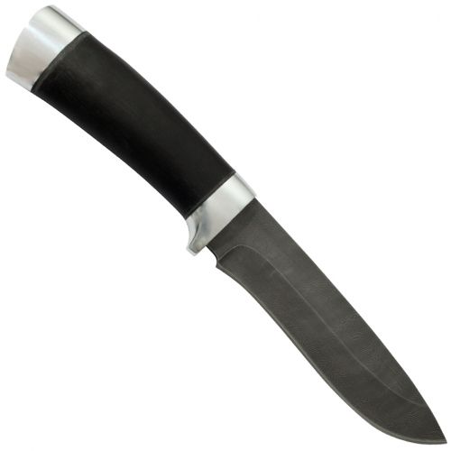 Нож охотничий, туристический «Александр II» Н6, сталь черный дамаск (У10А-7ХНМ), рукоять: дюраль, граб