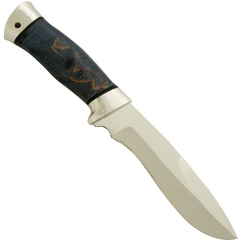 Нож «Таёжник» Н63, сталь 110x18, рукоять: дюраль, стабилизированная карельская береза