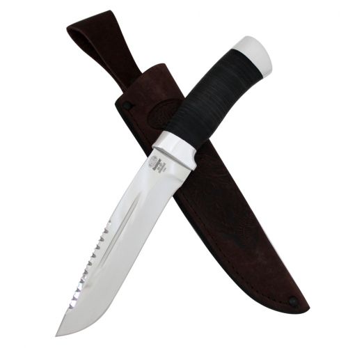 Нож охотничий, туристический «Каскадёр» Н64, сталь: ЭИ-107, рукоять: кожа, дюраль