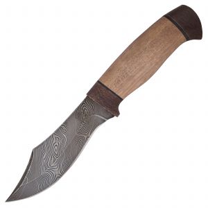 Нож «Шериф» Н68, сталь черный дамаск (У10А-7ХНМ), рукоять: текстолит, орех
