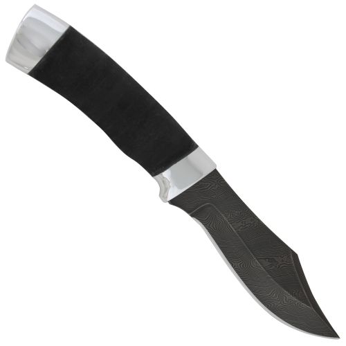 Нож охотничий, туристический «Шериф» Н68, сталь черный дамаск (У10А-7ХНМ), рукоять: дюраль, микропора
