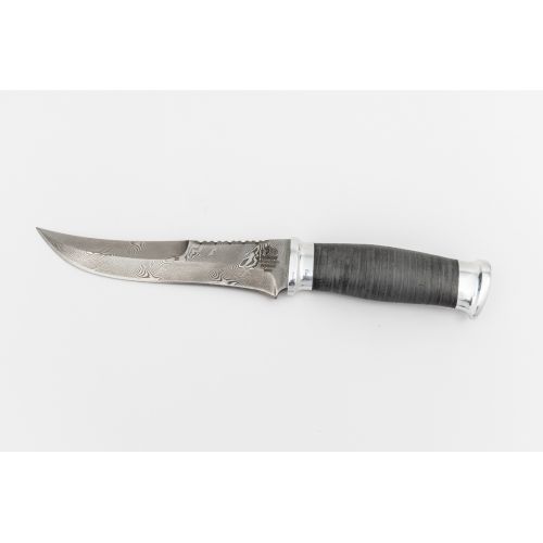 Нож охотничий, туристический «Морской» Н69, сталь 65Г-Х12МФ1, рукоять: дюраль, кожа