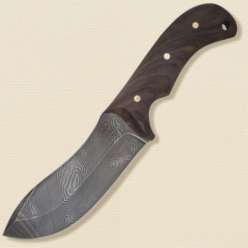 Нож охотничий, туристический «Ковбой» Н70, сталь черный дамаск (У10А-7ХНМ), рукоять: орех