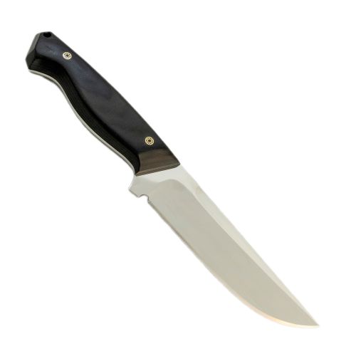 Нож «Лондон - спецназ» Н8, сталь 95Х18, рукоять: микарта (черная), пины