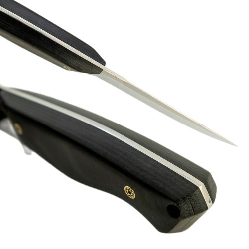 Нож «Лондон - спецназ» Н8, сталь 95Х18, рукоять: микарта (черная), пины