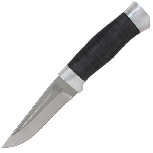 Нож охотничий, туристический «Гусар» Н80, сталь ЭИ-107, рукоять: дюраль, кожа
