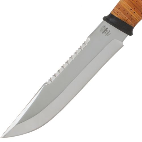 Нож охотничий, туристический «Ладога» Н83, сталь ЭИ-107, рукоять: текстолит, береста